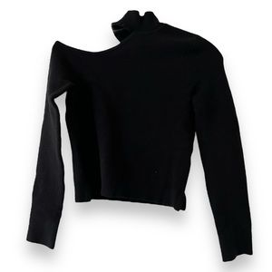 Abercrombie Mock Neck Cold Shoulder Sweater